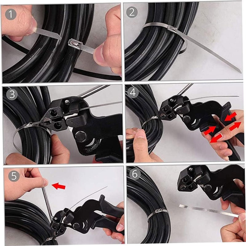 woobles Zip Tie Tool, Stainless Steel Cable Tie Gun and Zip Tie Tool Cable Tie Tool for Stainless Steel Cable Ties Metal tie wrap Gun, Cable Tie Tool - Image 3